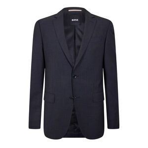 Boss Mens Lapel Single-Breasted Blazer / Dark Grey